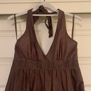 BCBG Maxi Halter Dress y2k boho